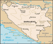 Mappa Bosnia Erzegovina